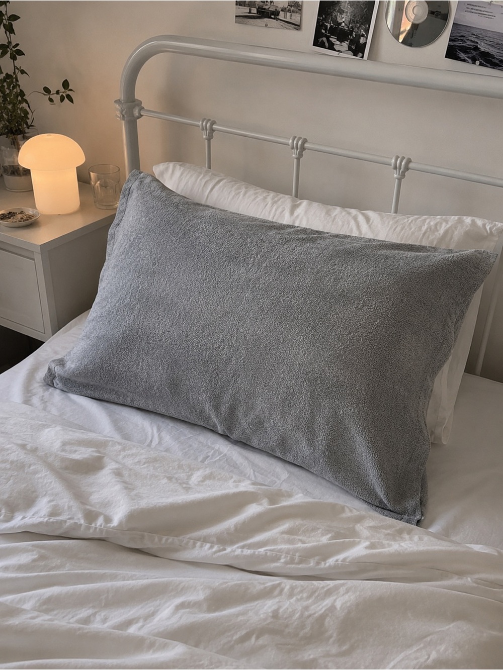 NWOT Grey Chenille Pillow Cover